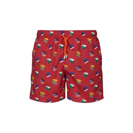 Gallo boxer mare uomo fantasia galli multicolore rosso