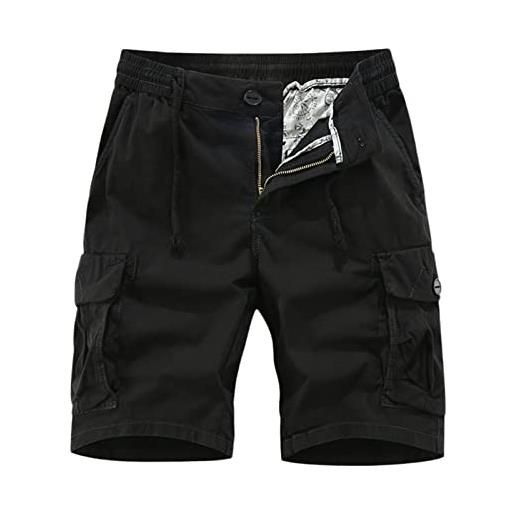 Generico bermuda cargo uomo eleganti casual pantaloncini militari estivi firmati pantaloni corti da lavoro con multitasche traspirante bermuda cargo sportivi elasticizzati shorts trekking running hiking