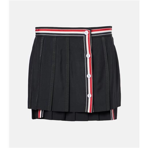 Thom Browne minigonna asimmetrica in misto lana
