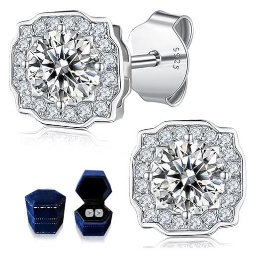 jiamiaoi Elegante chunky lacrime orecchini pendenti per donne argento e oro, goccia gioielli orecchini pendenti, 32mm, Argento sterling