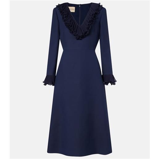 Valentino abito midi in crepe couture