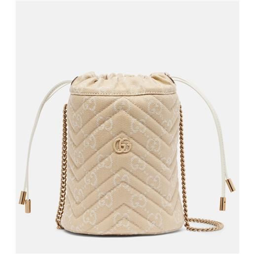 Gucci secchiello gg marmont mini in denim