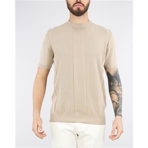 JEORDIE'S maglia sabbia jacquard in cotone ice crèpe