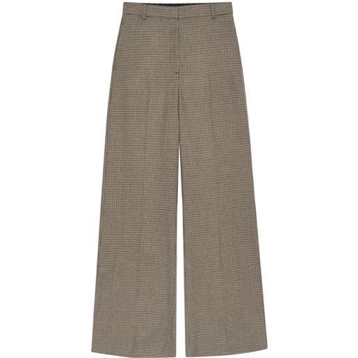 ANINE BING blazer con motivo pied-de-poule lyra - marrone