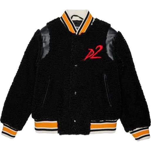 DSQUARED2 KIDS giacca con ricamo bear - nero