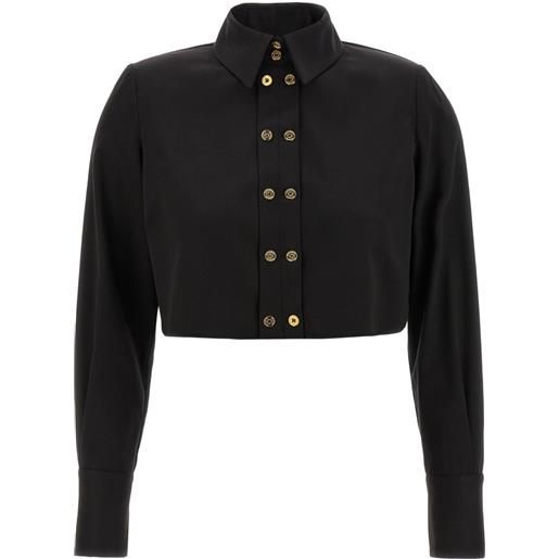 Elisabetta Franchi camicia con spalline - nero