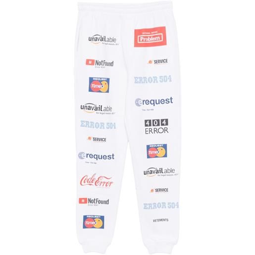 VETEMENTS pantaloni in cotone - bianco
