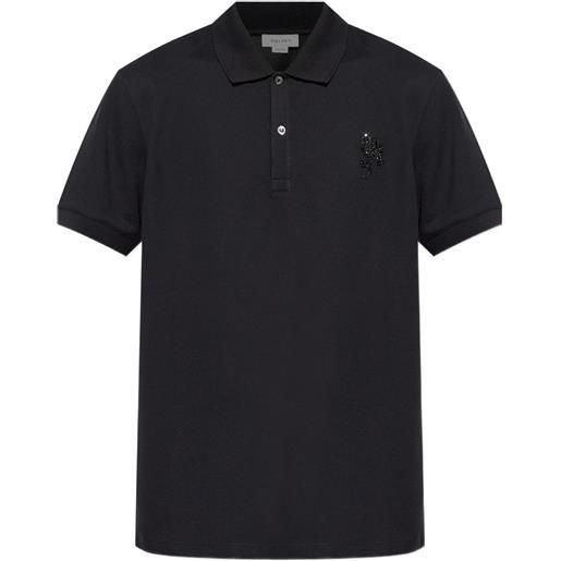 Alexander McQueen polo con decorazione - nero