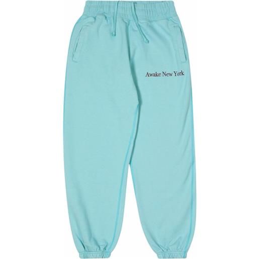 Awake NY pantaloni sportivi con logo - blu