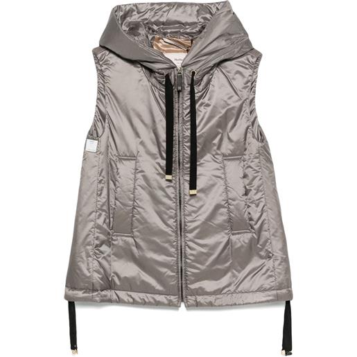 Max Mara gilet greengo con zip - grigio