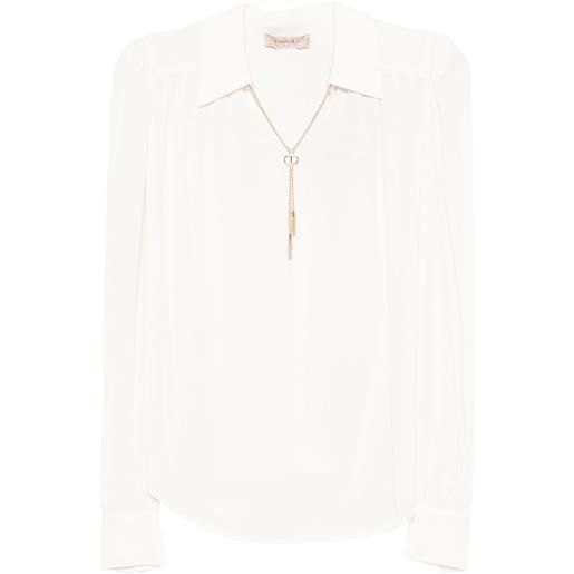 TWINSET blusa con decorazione - bianco