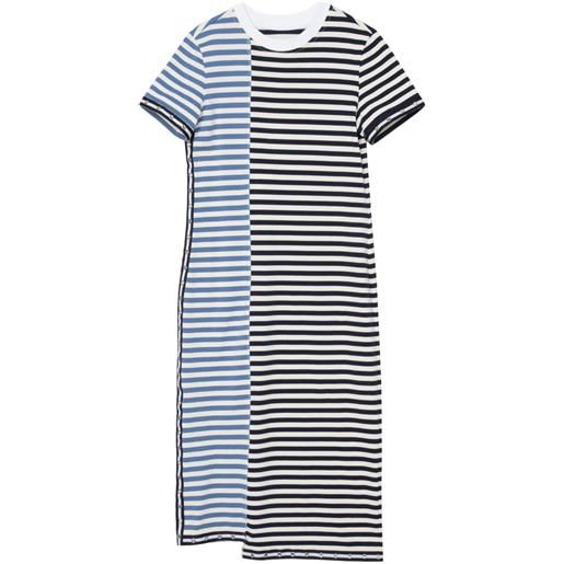 3.1 Phillip Lim abito midi con inserti a righe - nero