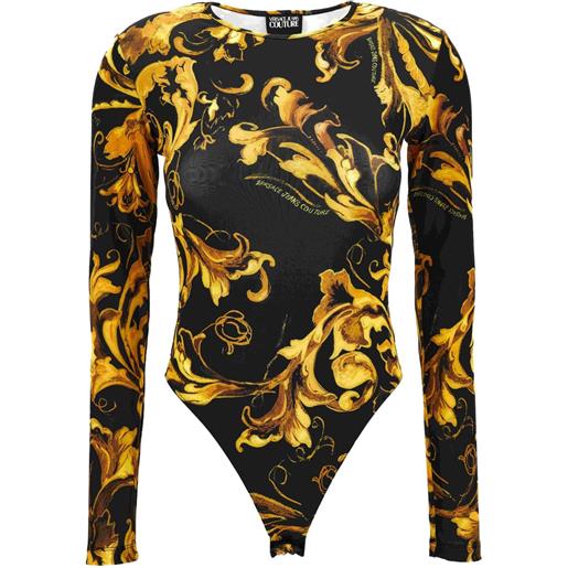 Versace Jeans Couture body con stampa barocco - nero
