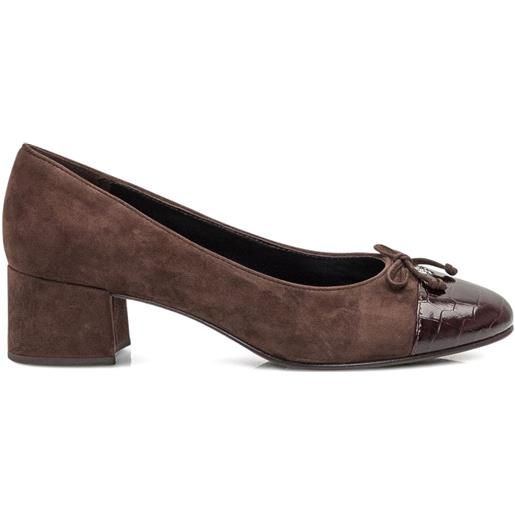 Tory Burch pumps in pelle scamosciata con tacco 45mm - marrone