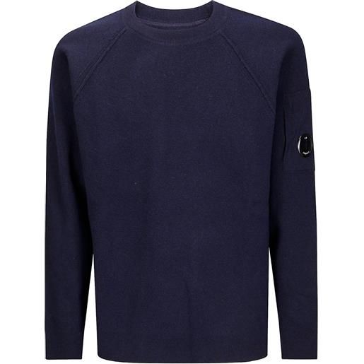 C.P. Company maglione girocollo con maniche raglan - nero