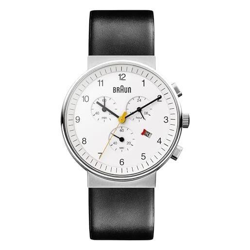 Braun Orologio analogico al Quarzo Uomo con Cinturino in Pelle BN0021BKBKG