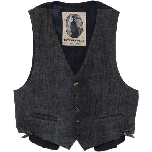 Ziggy Chen giacca in lino - grigio