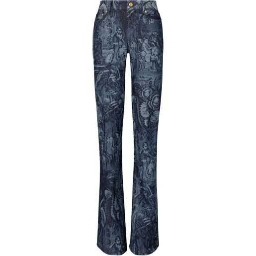 Tory Burch jeans svasati con stampa - blu
