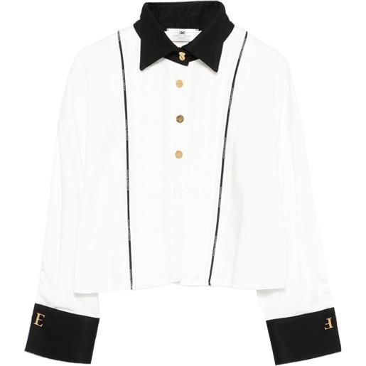 Elisabetta Franchi camicia plissettata - bianco