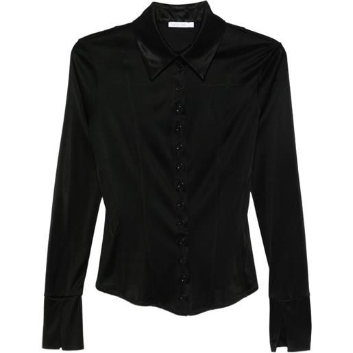 Patrizia Pepe blusa con colletto a punta - nero