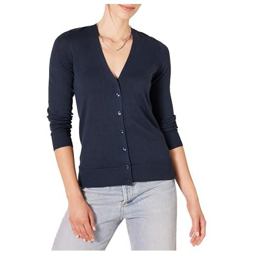 Amazon Essentials cardigan leggero girocollo (disponibile in taglie forti) donna, nero, 3xl plus