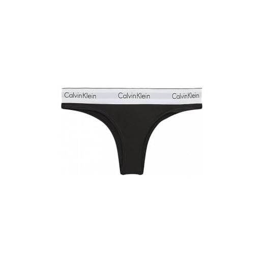 Calvin Klein donna slip brasiliana cotone elasticizzato, nero (black), s