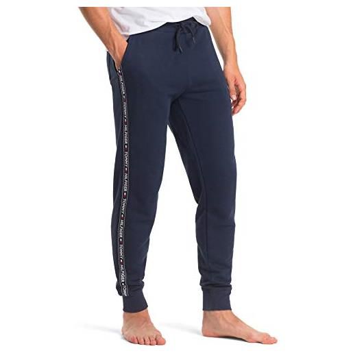 Tommy Hilfiger pantaloni da jogging uomo sweatpants lunghi, blu (navy blazer), s