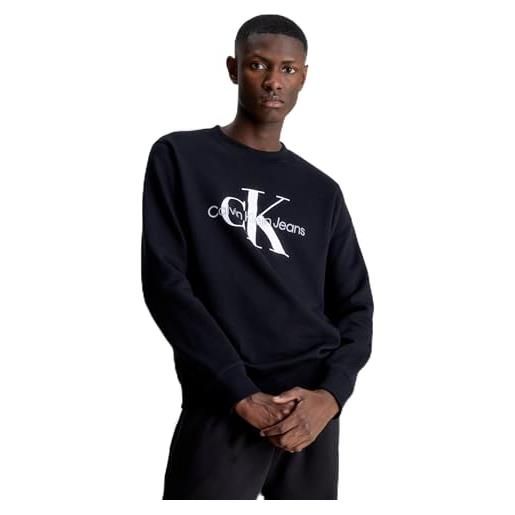 Calvin Klein Jeans calvin klein core monologo crewneck j30j320933 maglioni, nero (ck black), l adulto