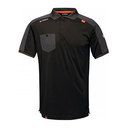 Regatta polo workwear tactical threads offensive ad asciugatura rapida t-shirts/polos/vests, uomo, black, m