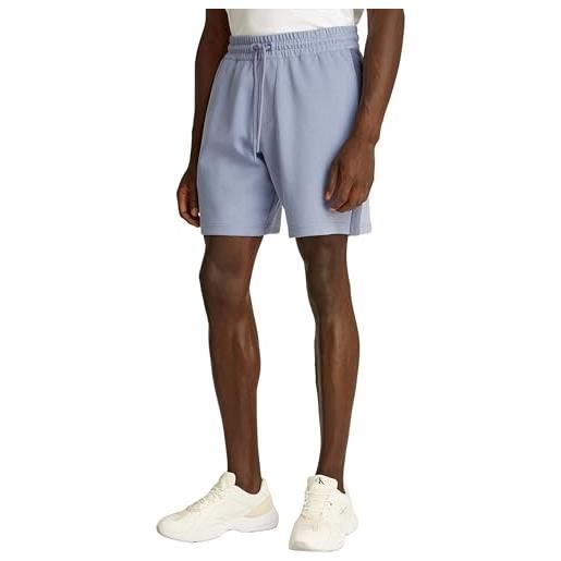 Calvin Klein uomo pantaloncini in felpa logo tape relaxed fit, blu (tempest), xxl