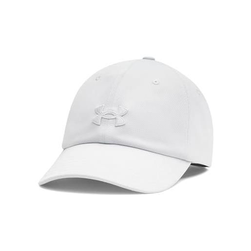 Under Armour donna blitzing adjustable, cappello con visiera curva per un'efficace protezione solare, cappellino sportivo traspirante con chiusura regolabile, halo gray/halo gray, osfm