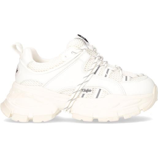 BUFFALO saturn lace sneaker con zeppa bianco - donna - bianco
