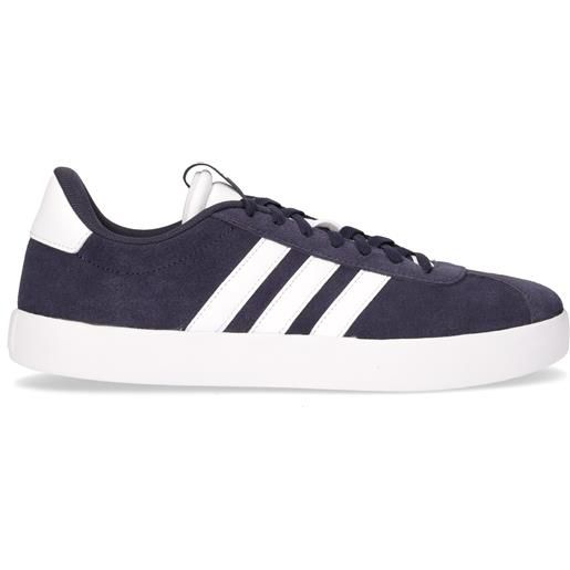 ADIDAS vl court 3.0 sneaker in pelle blu bianco - uomo - blu bianco
