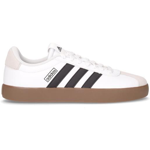 ADIDAS vl court 3.0 sneaker in ecopelle bianco nero - uomo - bianco nero