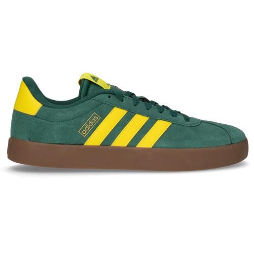 ADIDAS vl court 3.0 sneaker in pelle verde giallo - uomo - verde giallo