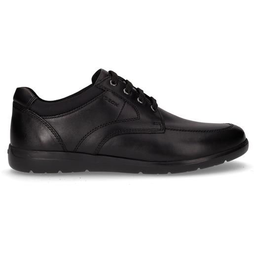 GEOX leitan stringata casual in pelle nero - uomo - nero
