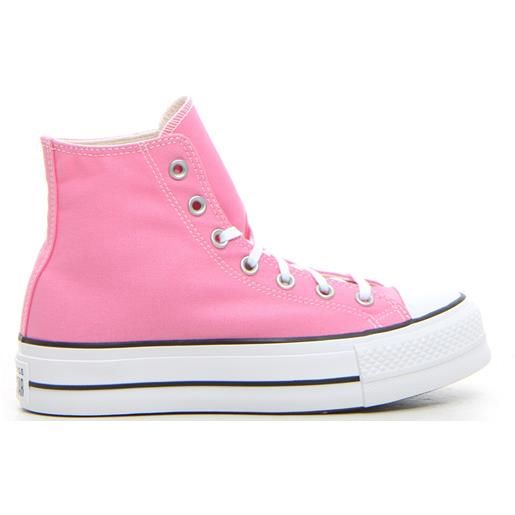 CONVERSE ctas lift hi sneaker con platform pink white - donna - pink white