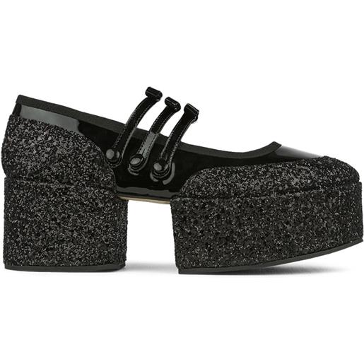 Noir Kei Ninomiya mocassini con decorazione - nero
