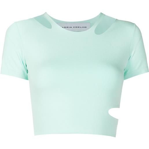 Gloria Coelho top crop con dettaglio cut-out - verde