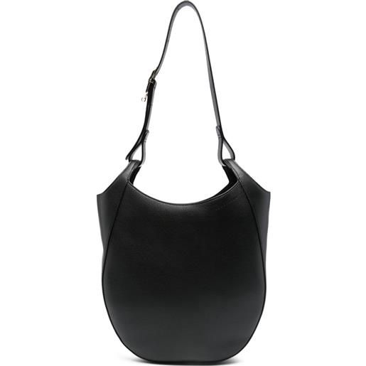 Longchamp borsa a spalla in pelle - nero