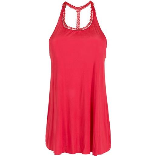 Amir Slama blusa smanicata - rosso