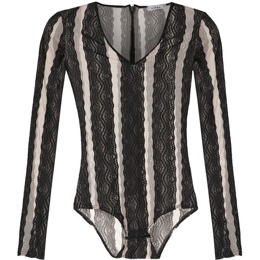 Amir Slama body a fiori - nero