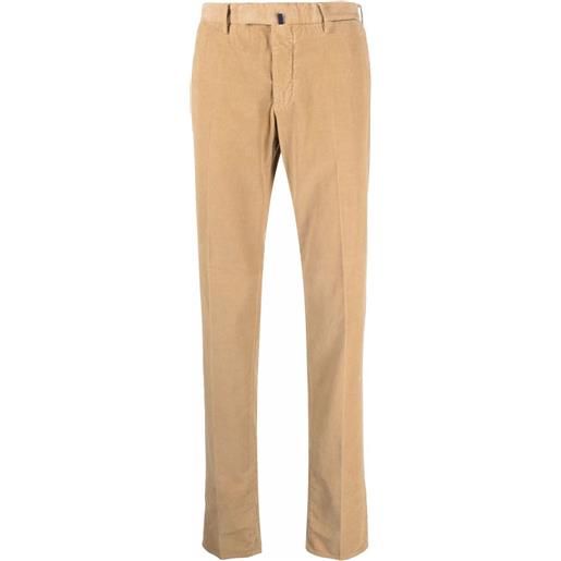 Incotex pantaloni dritti a coste - toni neutri
