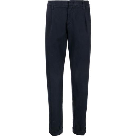 Fay pantaloni capri pince sartoriali - blu