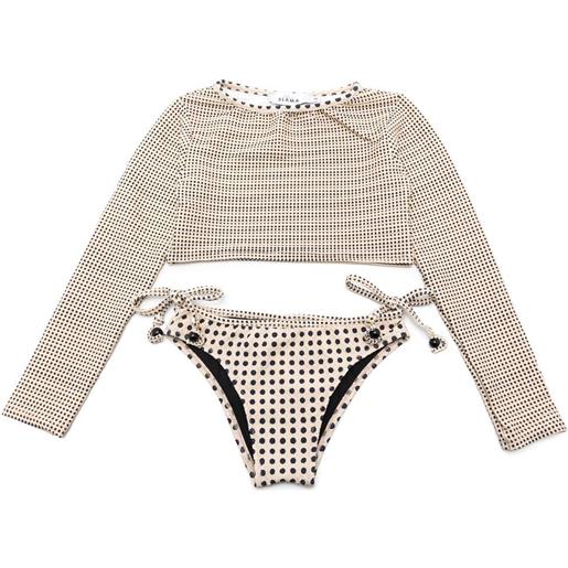 Amir Slama set bikini con stampa - toni neutri