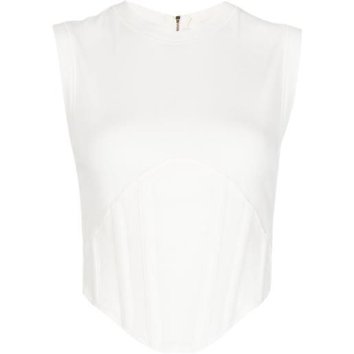 Dion Lee canotta a coste - bianco