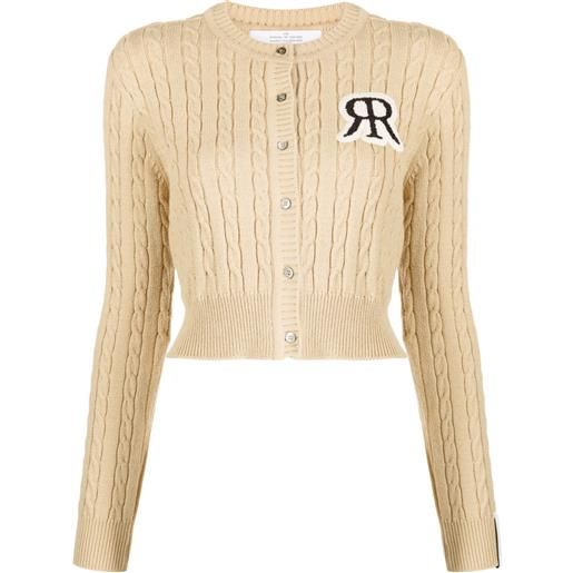 Rokh cardigan con applicazione - toni neutri