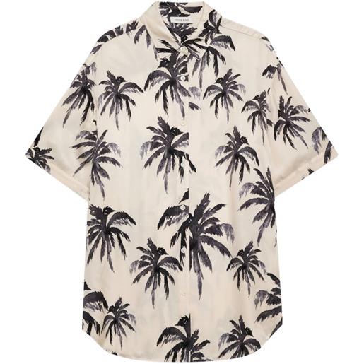 ANINE BING camicia tristan con stampa - toni neutri