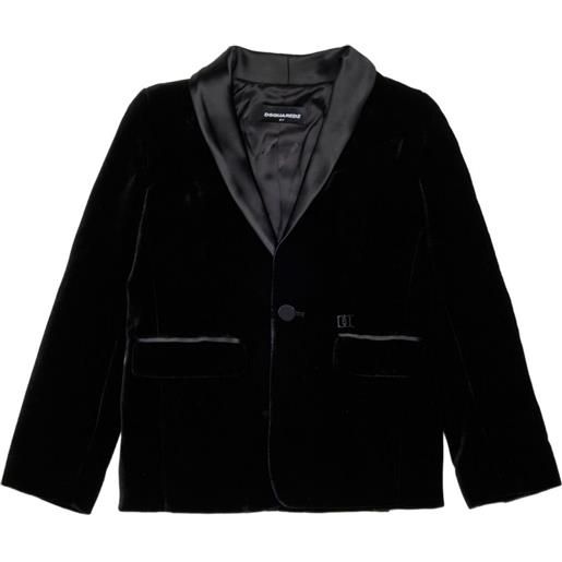 DSQUARED2 KIDS blazer in velluto - nero
