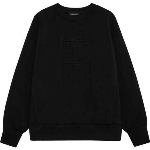 ANINE BING felpa alto con stampa - nero